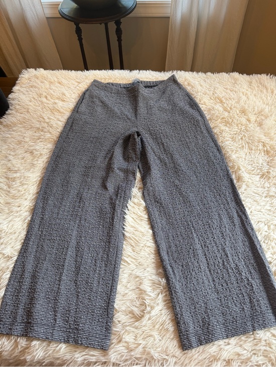 Habitat Pants - Habitat Wide-Leg Cropped Pants in Black/White Check